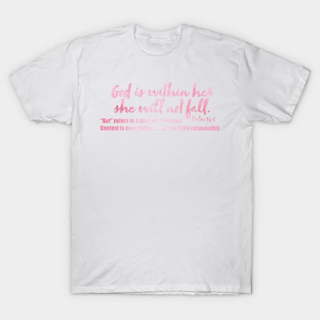 Christian Quote Watercolor T-Shirt by MSBoydston